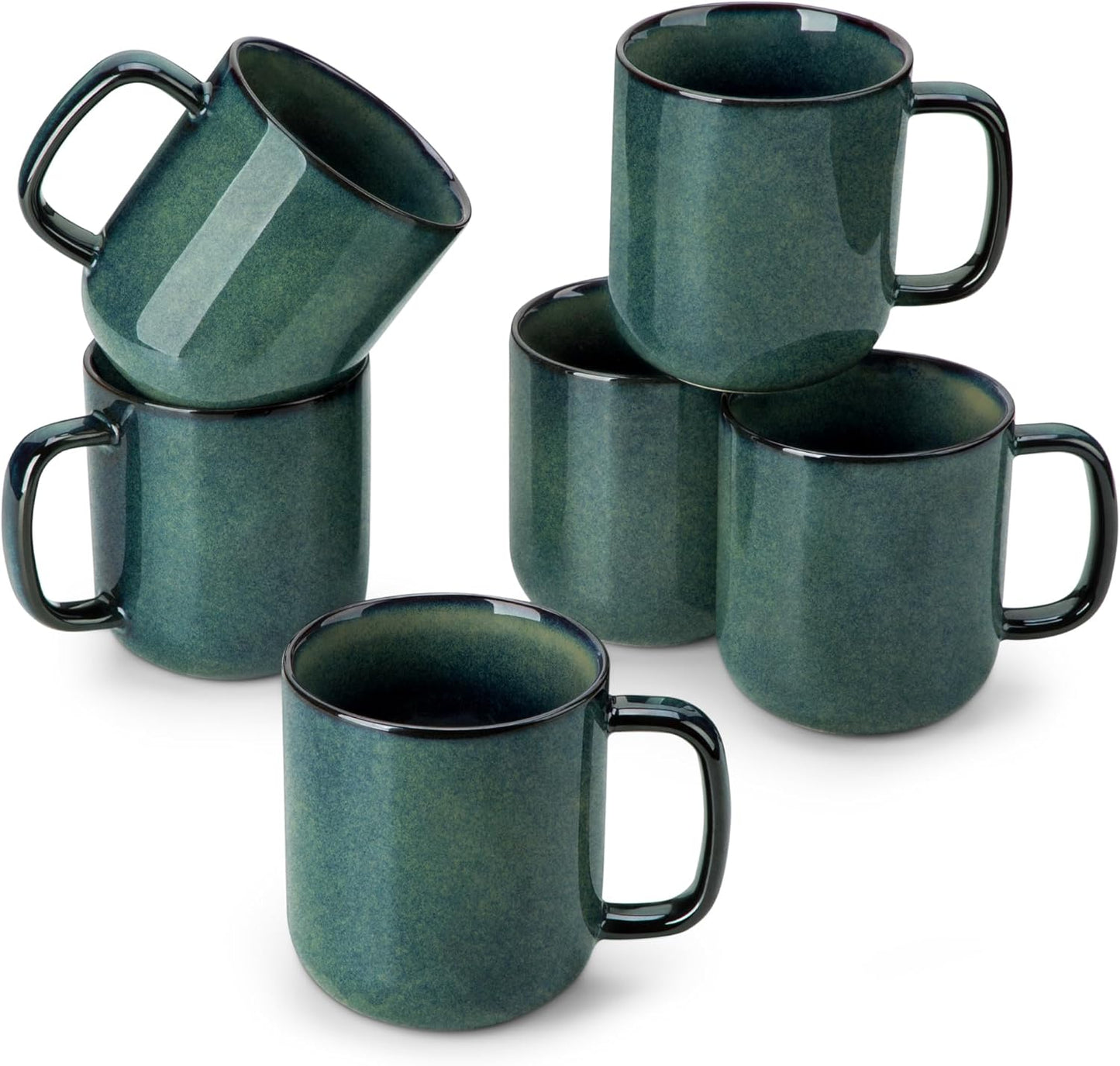 vancasso STARRY Coffee Mugs Set of 6, 16 oz Ceramic Cups