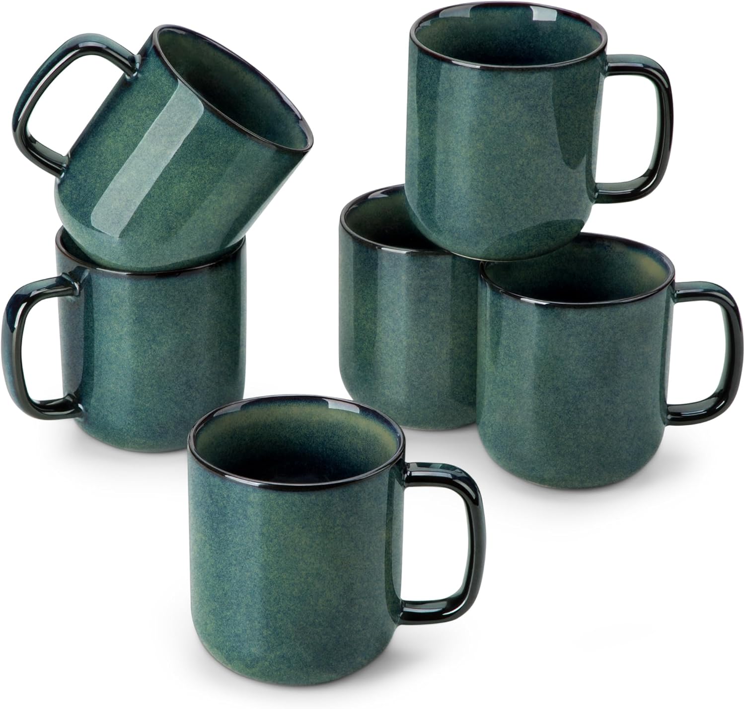 vancasso STARRY Coffee Mugs Set of 6, 16 oz Ceramic Cups