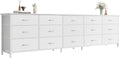 78.7 Inch Long Dresser with 15 Drawers for Bedroom Storage