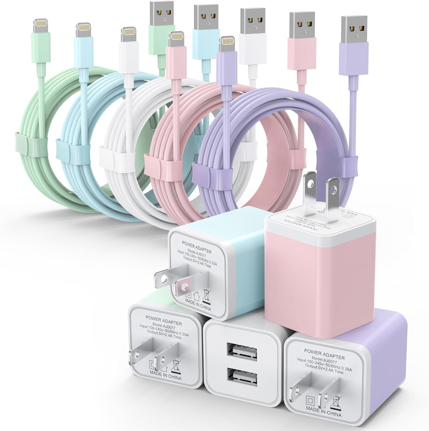 Fast Charge with iGENJUN 5Pack Dual Port Wall Charger