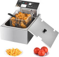 Deep Fryer with Basket, 1700W 9.1Qt Oil Tank for Home Use
