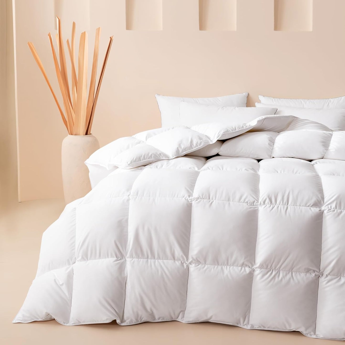 Cosybay Full Size Feather Down Fiber Comforter for All Seasons