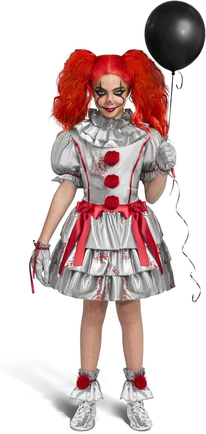 Spooktacular Creations Girls Clown Costume for Halloween Fun