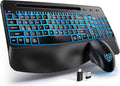 Hamile Wireless Keyboard and Mouse Combo - Ergonomic Wave Keys