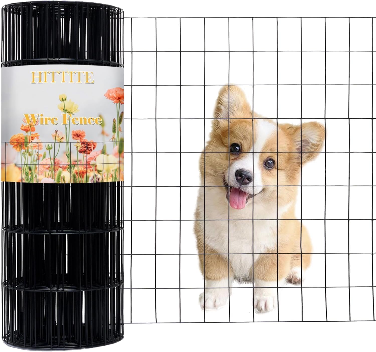Black PVC Coated Welded Wire Fencing for Garden and Yard Use