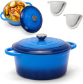 5 Quart Enameled Cast Iron Dutch Oven for Baking and Cooking