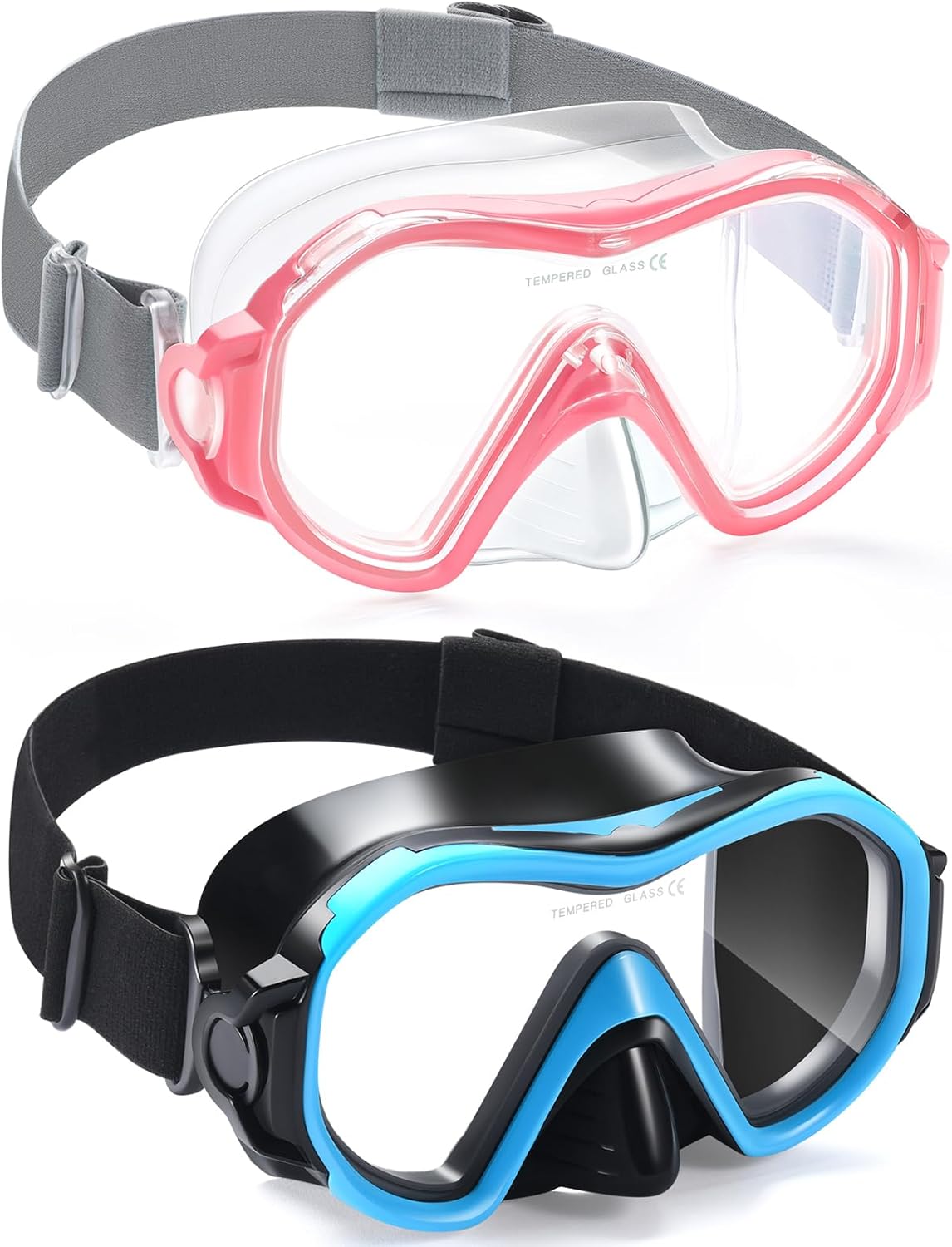 Tempered Glass Snorkel Goggles - Clear Vision!