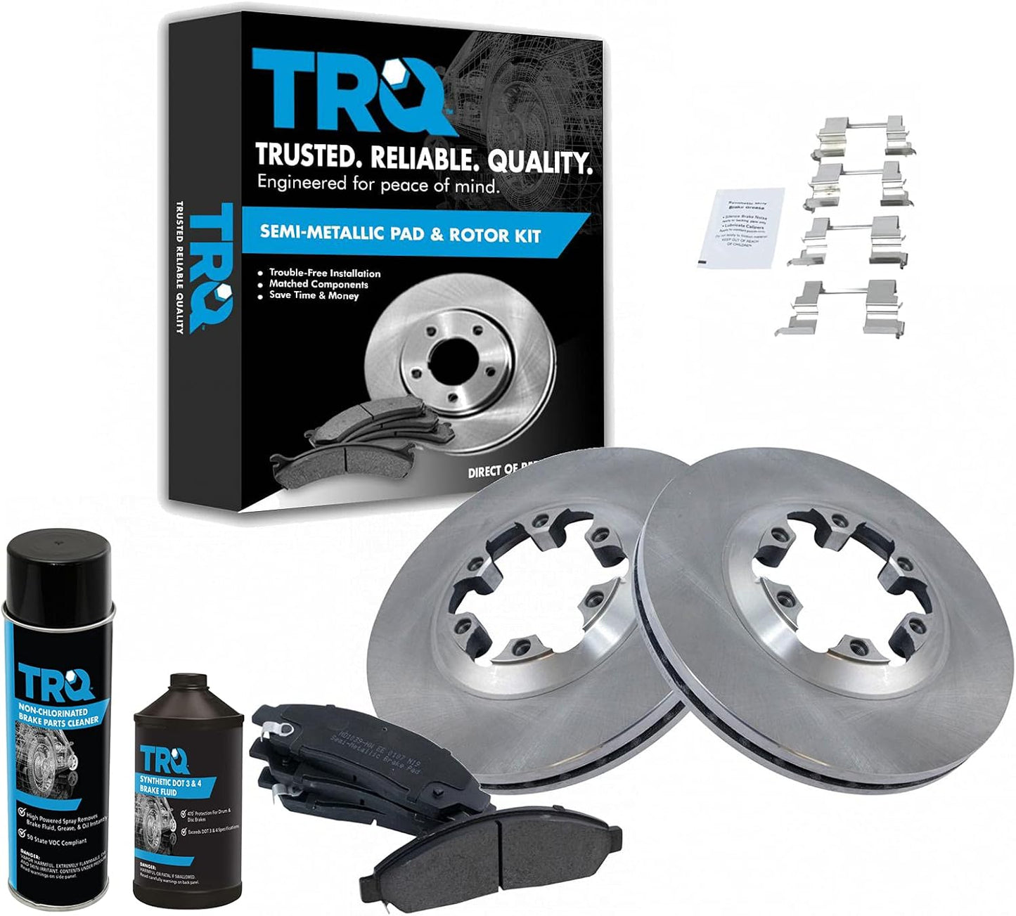 TRQ Front Brake Pad & Rotor Kit for Chevrolet Colorado & GMC Canyon
