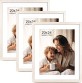 Set of 3 20x24 Picture Frames with Mat for 16x20 Photos