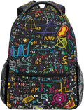 Colorful Math Science Geometric Large Backpack - Roomy, Durable