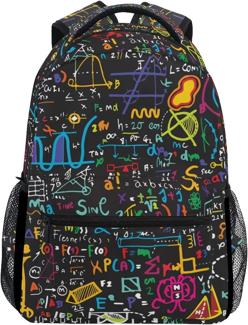 ALAZA Colorful Math Science Geometric Large Backpack for Travel