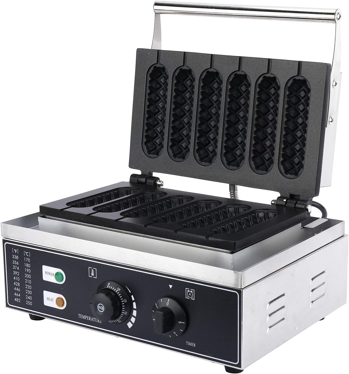 DasMarine Commercial Corn Dog Waffle Maker - Non-Stick Stainless Steel