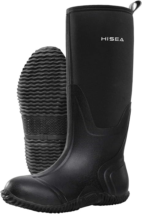 HISEA Women's Rain Boots - Waterproof Insulated Outdoor Work Boot