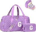 Personalized Initial Travel Duffel Bag for Girls 8-18 - Quilted