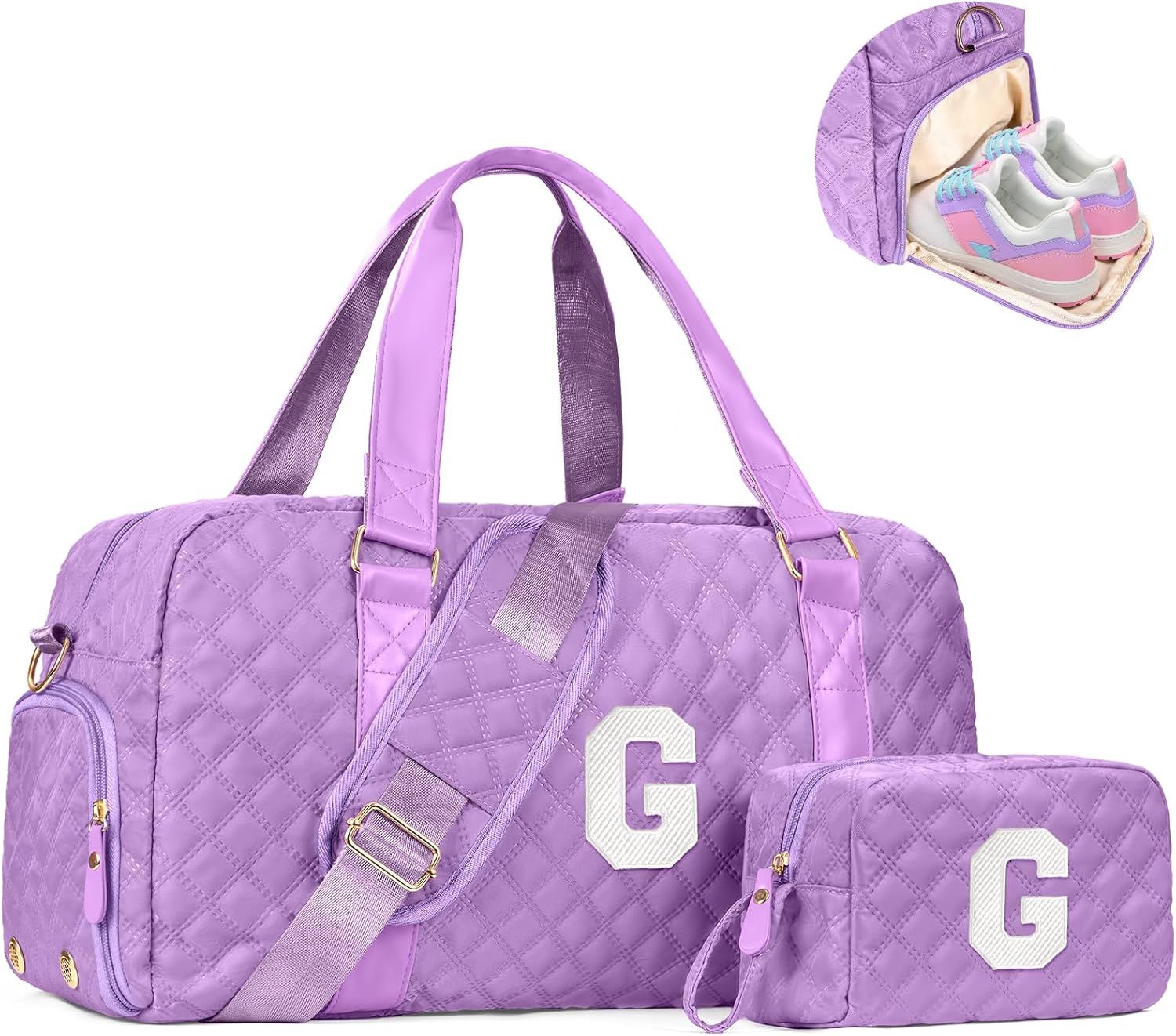 Personalized Initial Travel Duffel Bag for Girls 8-18 Years