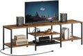 HOOBRO TV Stand with Power Outlets for 75 TVs - Industrial Chic