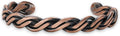 Handmade Elegant Copper Bracelet for Women and Men - Adjustable Relief