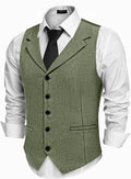 COOFANDY Men's Suit Vest Slim Fit Notch Lapel - Versatile Style
