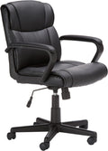 Mid-Back Office Desk Chair with Padded Armrests and Swivel