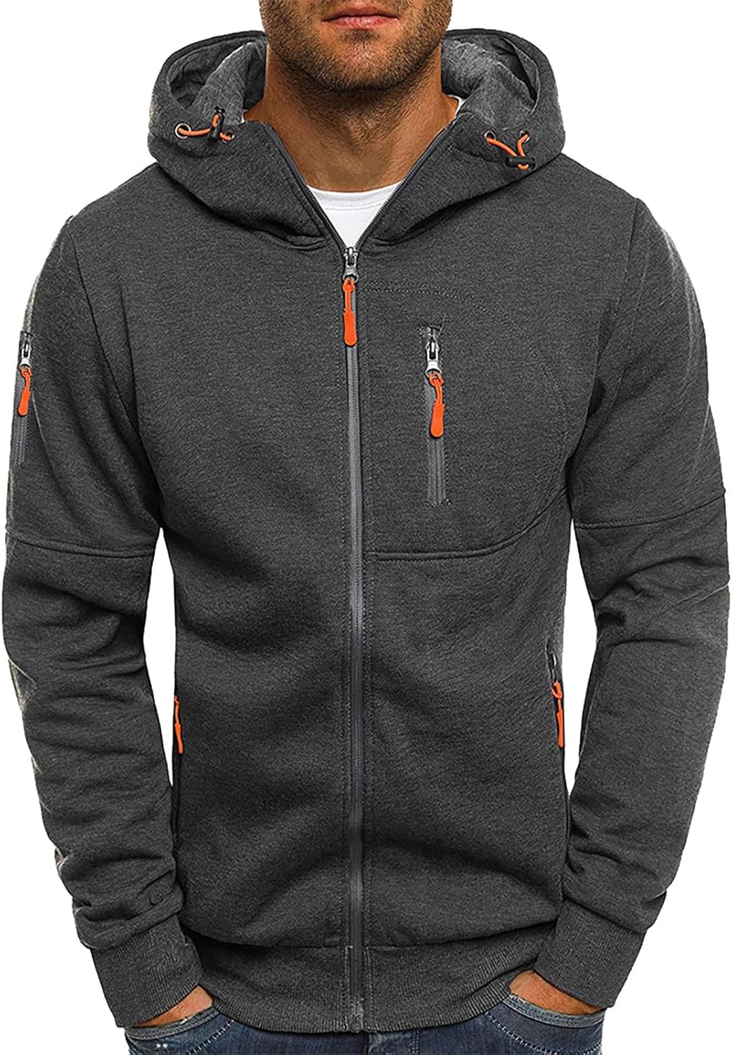 Cotton Hooded Full Zip Hoodie - JPLZi
