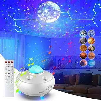 Star Projector Night Light with 12 Constellations & Bluetooth