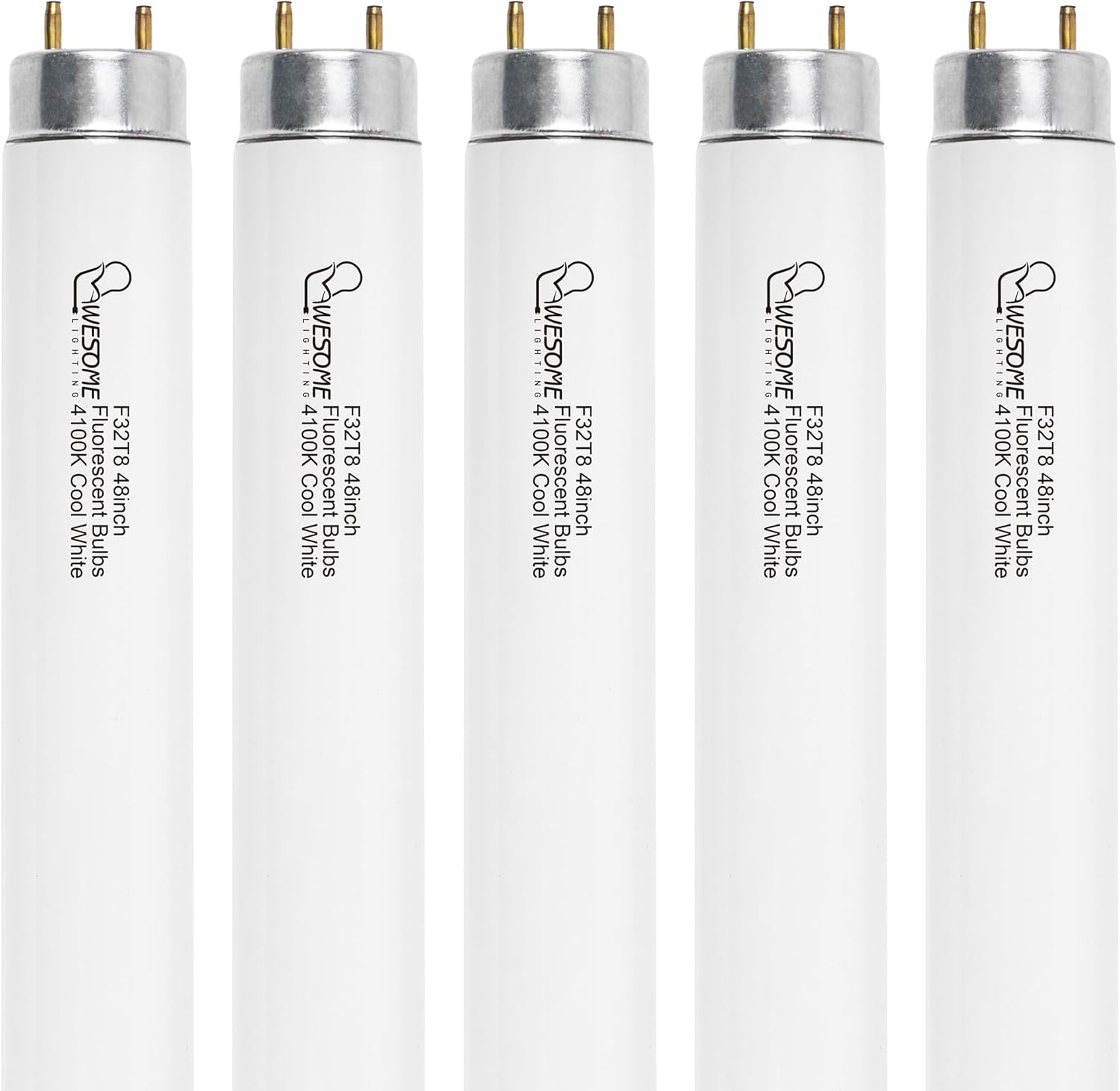 48 Inch F32T8/841 32W T8 Fluorescent Light Bulb - 5 Pack