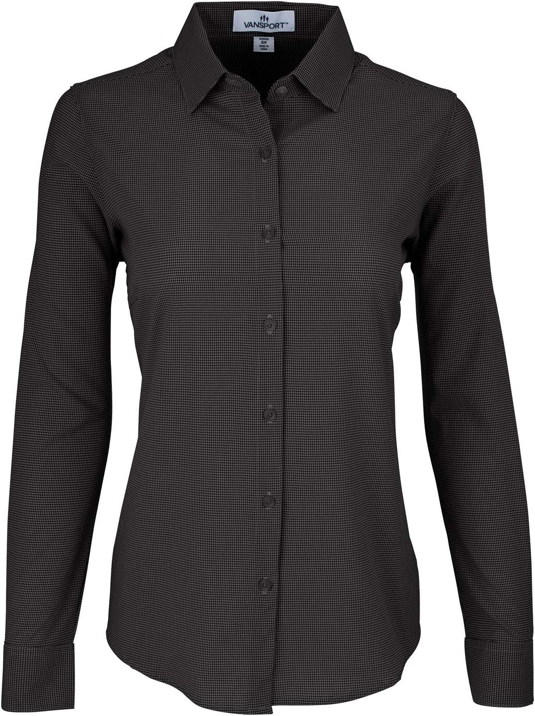 Women's Sandhill Dress Shirt with Mini-Check Stretch Poplin