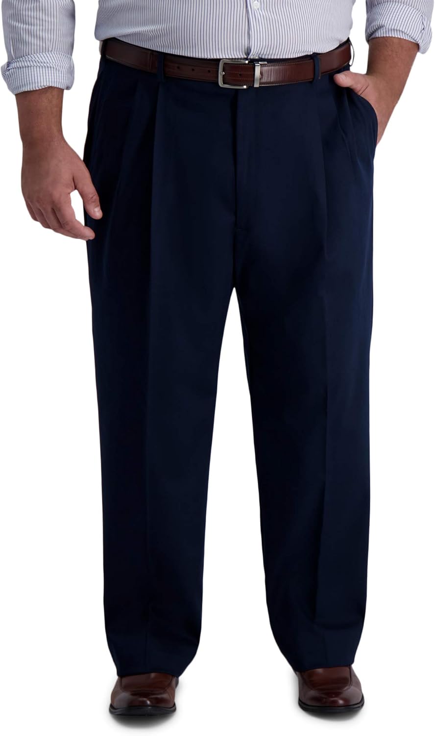 Haggar Men's Iron Free Premium Khaki Classic Fit Casual Pants