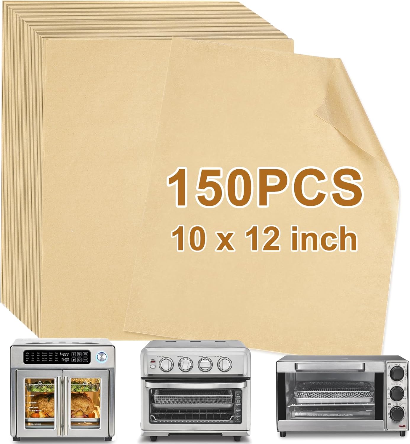 150PCS 10x12 Inch Disposable Air Fryer Liners for Crispy Cooking