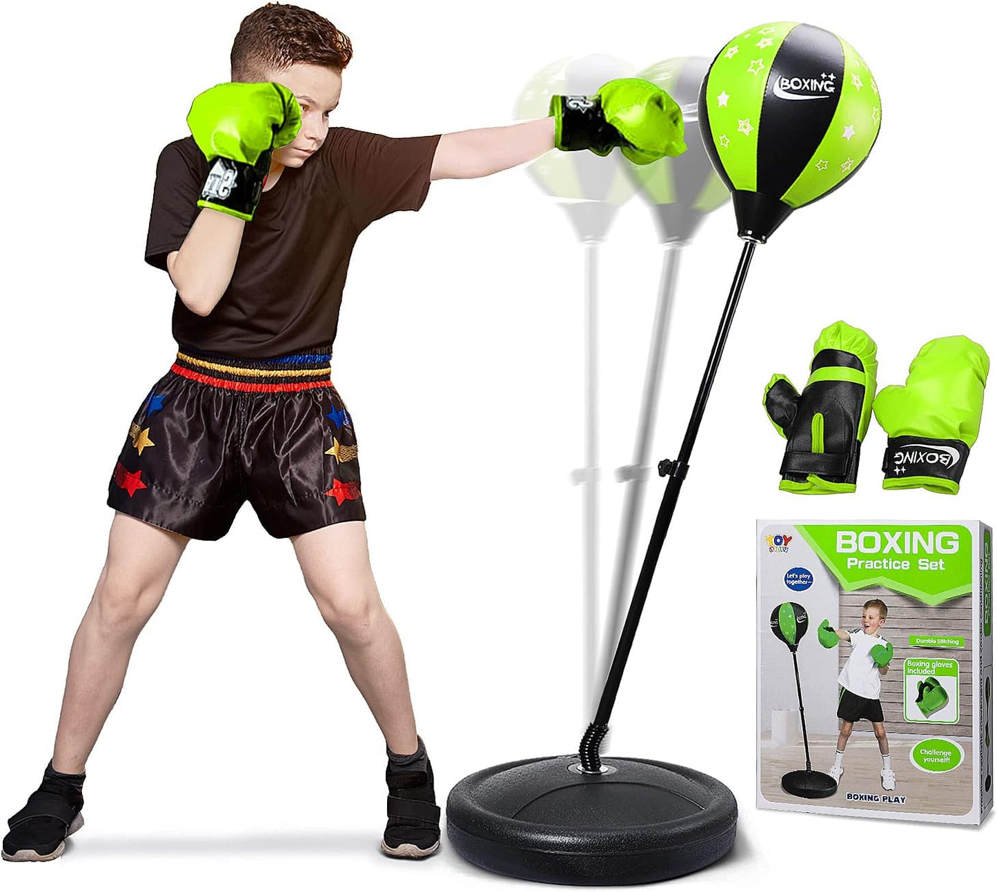 Adjustable Kids Boxing Set w/ Gloves - TOY Life 