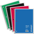 Universal 11 in. x 8.5 in. 3-Subject Wirebound Notebook - College Rule
