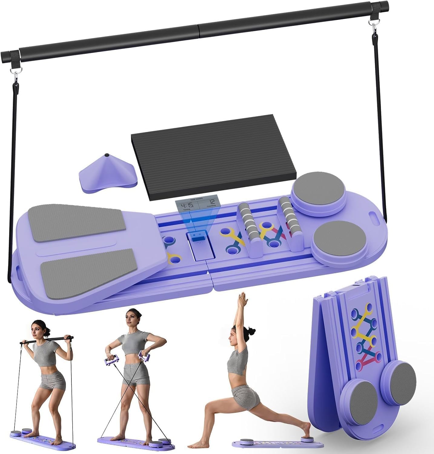 Multifunctional Pilates Reformer Board for Core Training and More