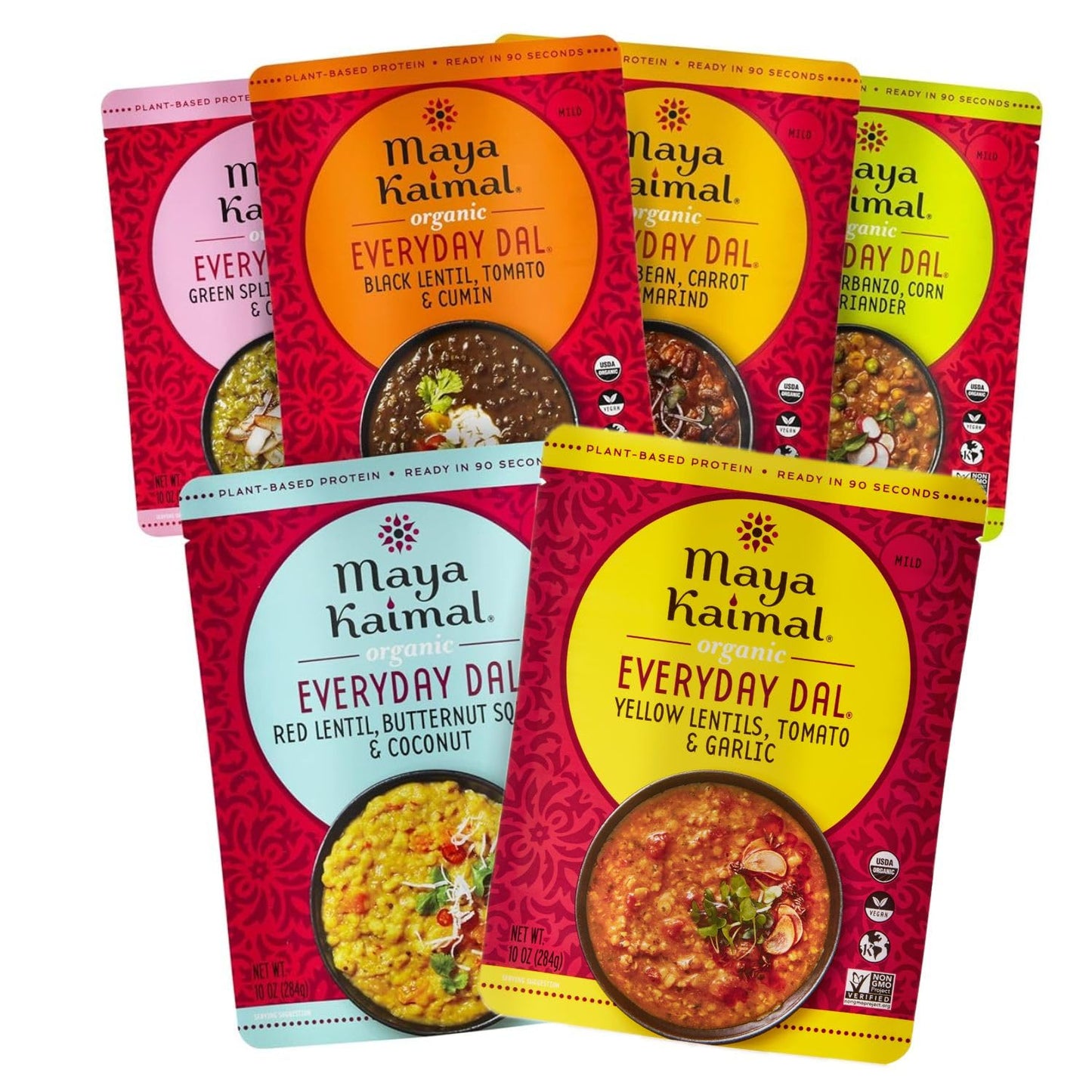 Organic Indian Everyday Dal - Ready to Eat Meals Variety Pack