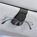 Sunglasses Holders for Car Sun Visor - Magnetic Leather Visor Clip