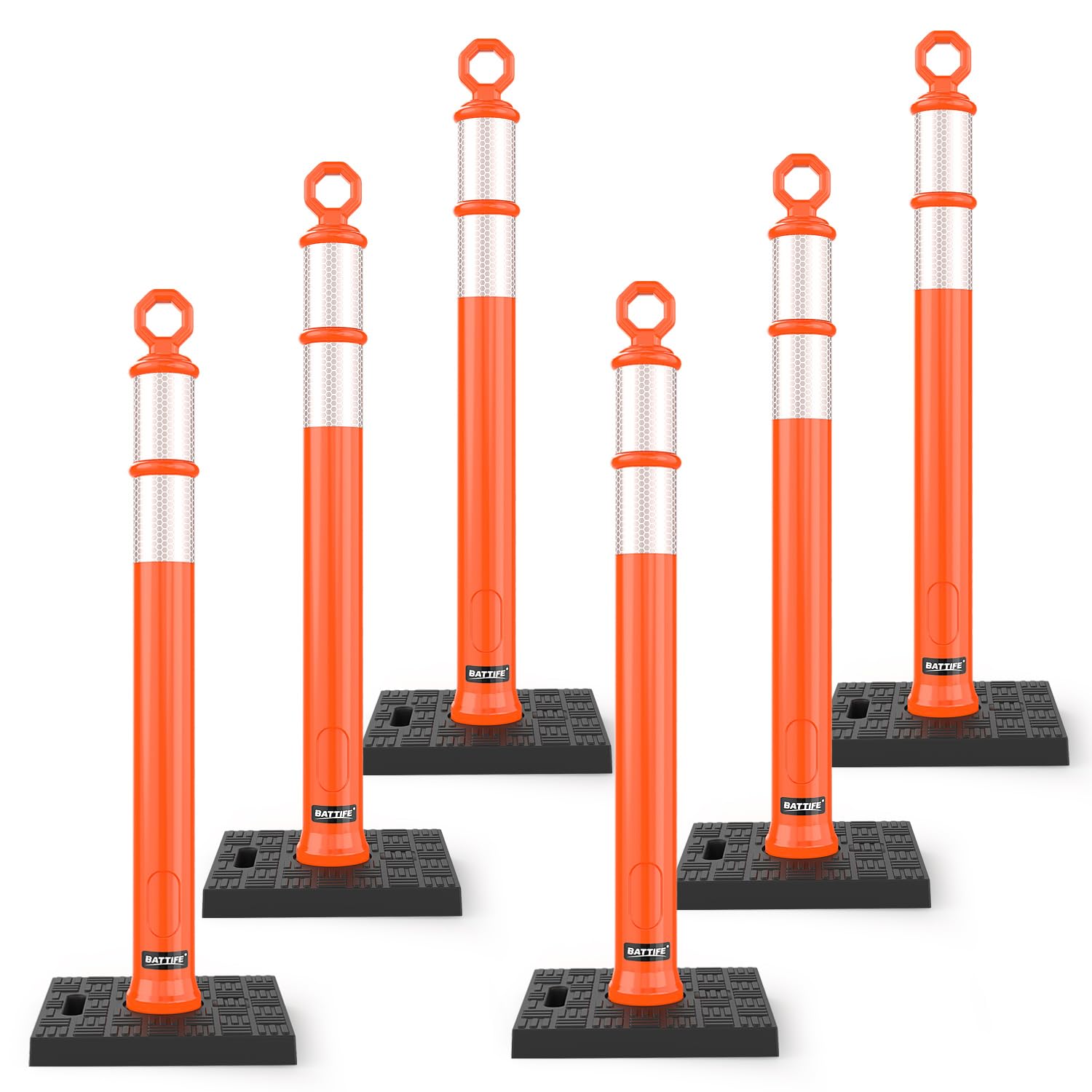 42 Inch Traffic Delineator Posts for Safety and Visibility