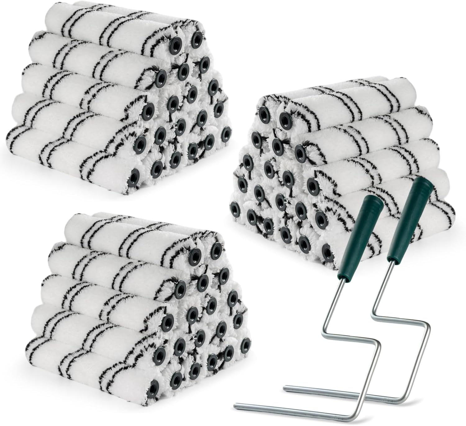 Microfiber Paint Roller Covers 60 Pack for Smooth Painting