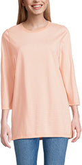 Lands' End Women's 3/4 Sleeve Supima Cotton Crewneck (Style MLKY)