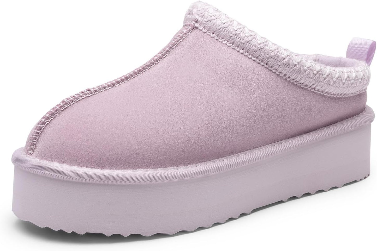 DREAM PAIRS Women's Genuine Suede Platform Slippers for Comfort