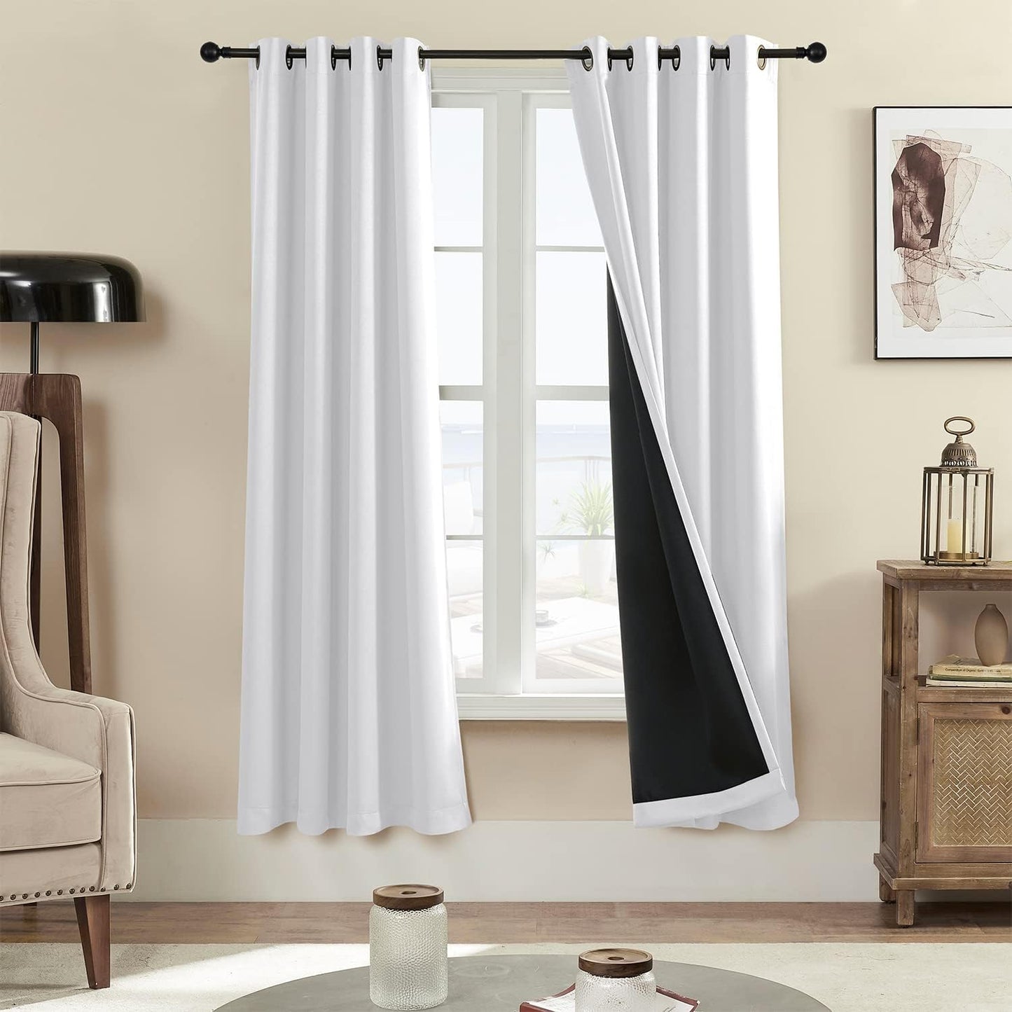 Rutterllow 100% Blackout Curtains for Total Light Control