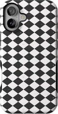 Casely iPhone 16 Case Salem's Hex Black & White Checkered - Bold