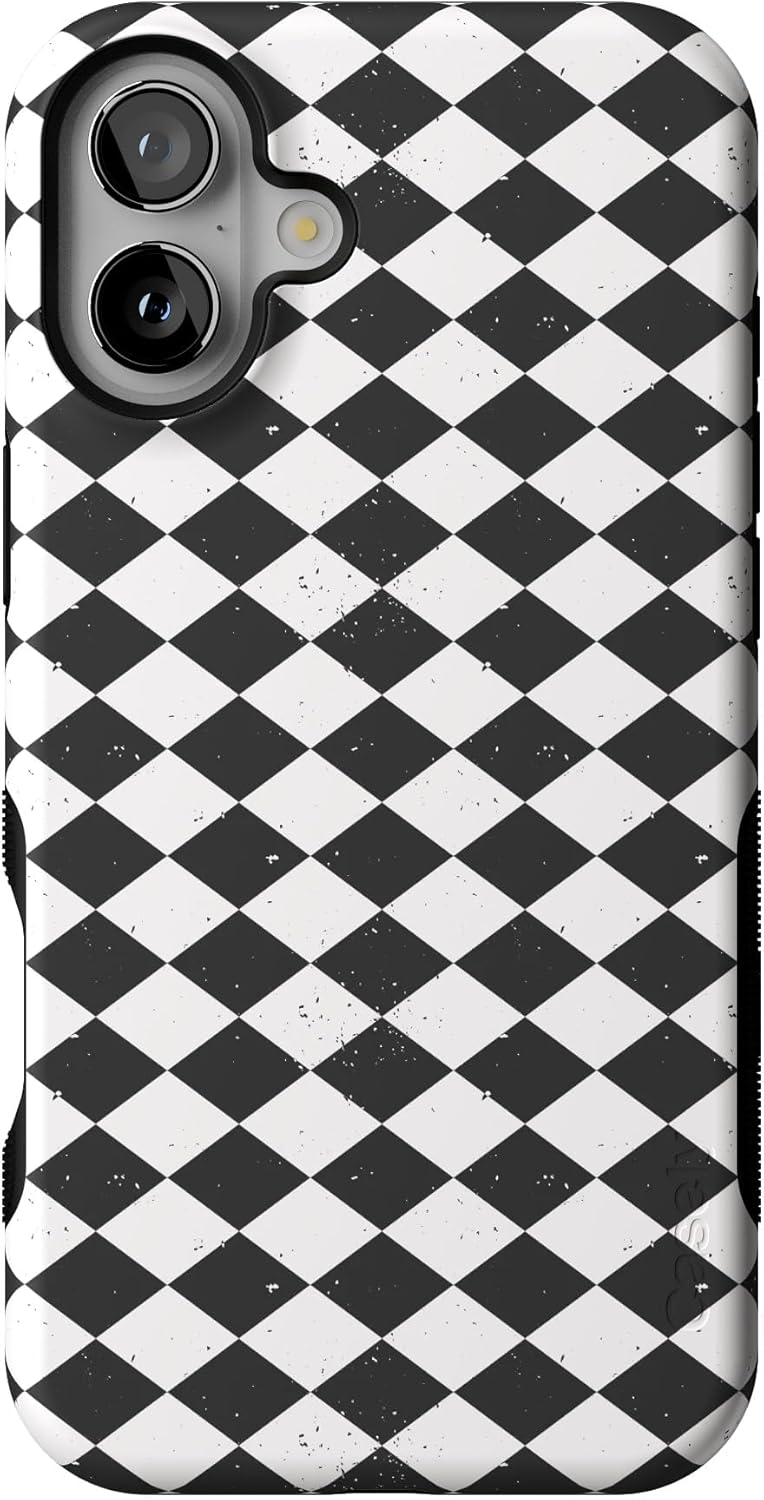 Casely iPhone 16 Case - Bold Protective Design in Black & White