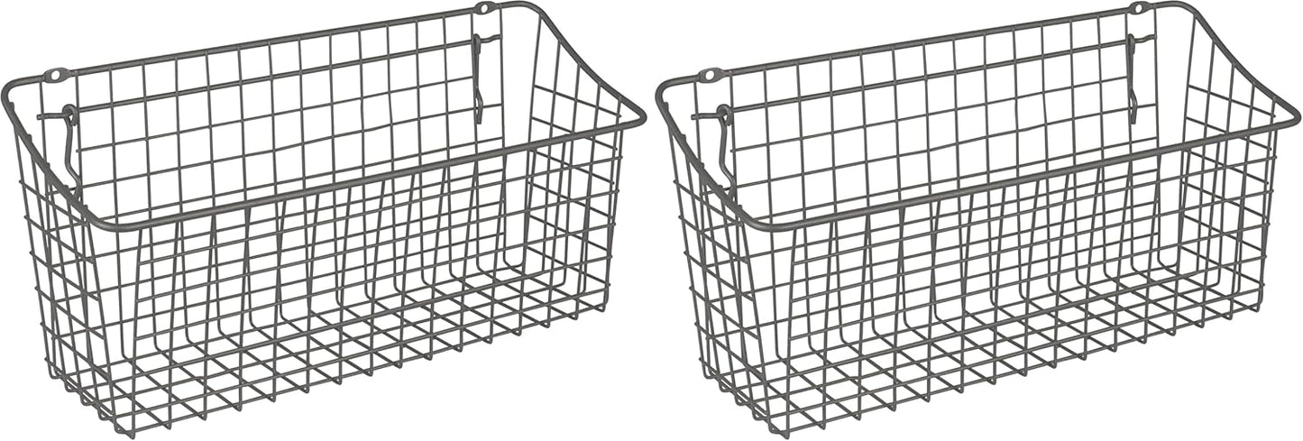 Spectrum Pegboard Wire Basket Extra Large for Garage Storage