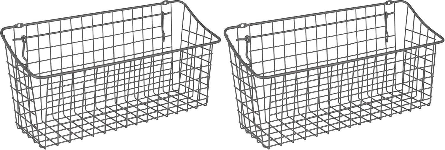 Spectrum Pegboard Wire Basket Extra Large for Garage Storage