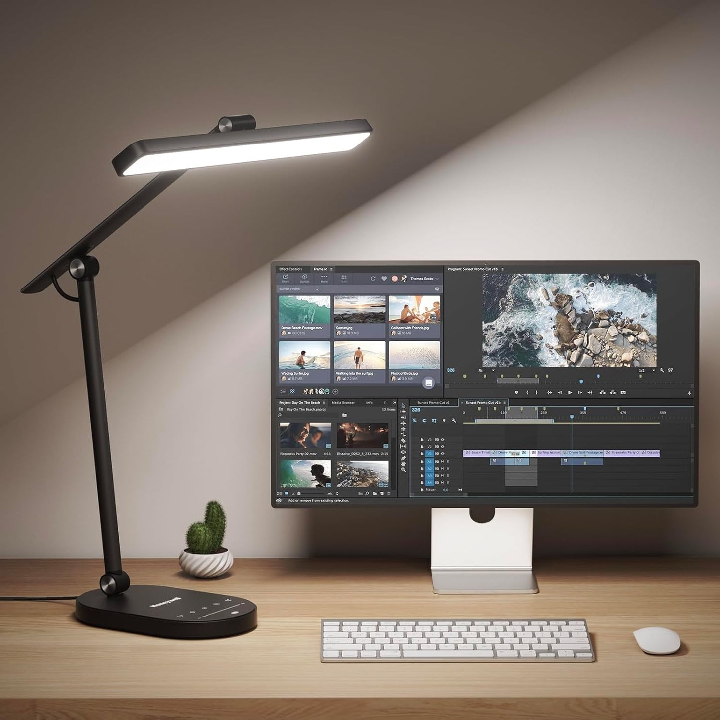 Honeywell Eye-Caring LED Desk Lamp - Dimmable, Timer, Touch Control