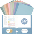 Pastel Folders with Pockets 120 Pack - Cute Letter Size Organizers