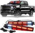 XRIDONSEN Red Emergency Visor Strobe Lights Bar 2x17 in - Daytime
