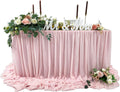 Pooling and Floating Chiffon Table Skirt Blush Pink 6FT - Extra Length