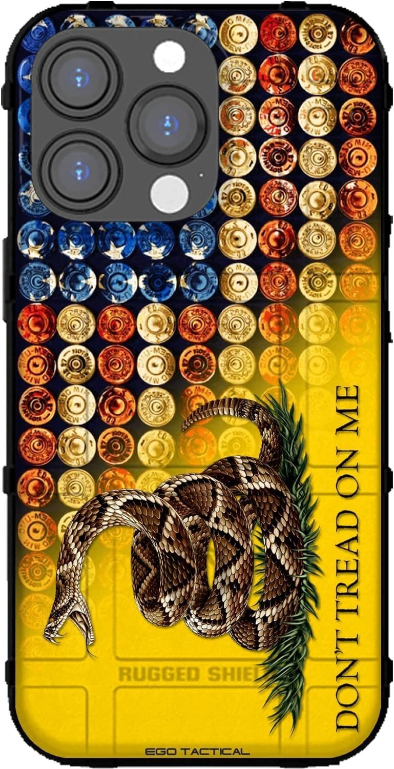 EGO TACTICAL Rugged Shield Case for iPhone 16 Pro Max - USA Flag