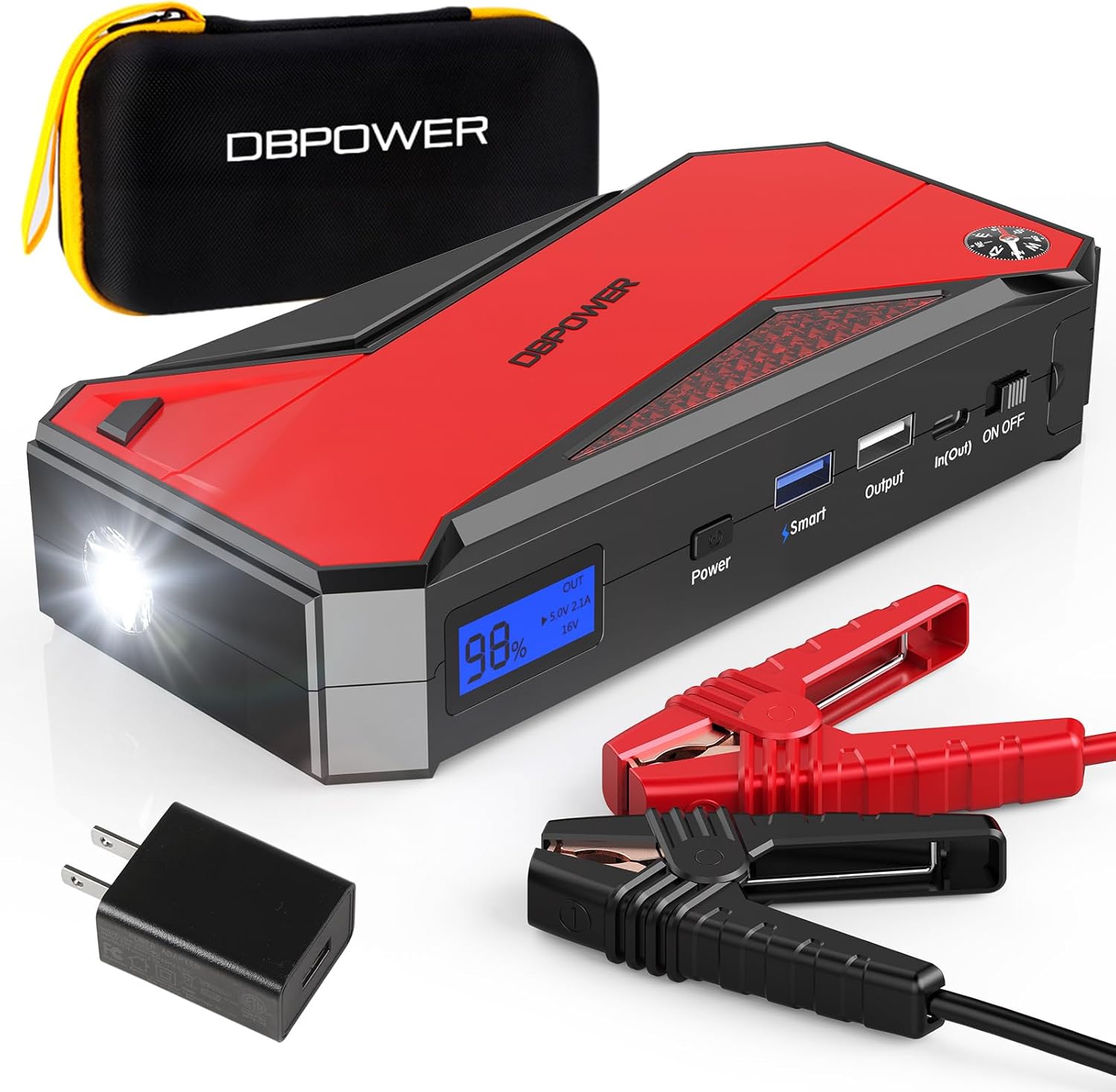 DBPOWER 2000A Car Jump Starter: Power Up to 7.2L Gas/5.5L Diesel Engines