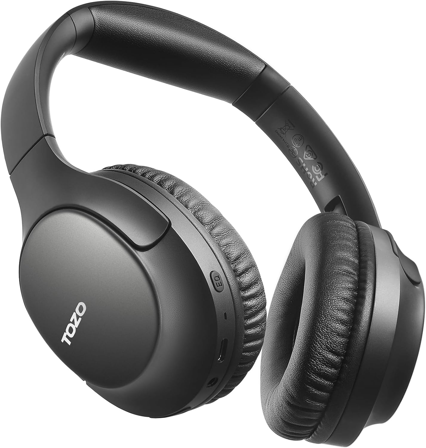 TOZO Bluetooth Over Ear Headphones: 70H Playback, Deep Bass, Custom EQ, Travel Ready
